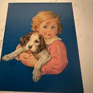 Vintage Calendar Art Print by Frances Tipton Hunter "Me and Buddy"